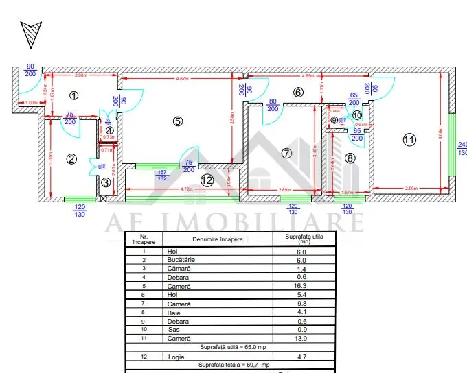Apartament 3 camere Podu Ros - Aleea Rozelor - foto 2