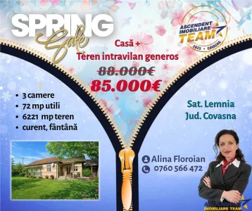 FILM! Casa si anexe, pe domeniu de 6.221mp,  livada pomi fructiferi, Lemnia, Covasna - Lemnia