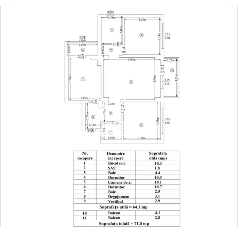 Apartament 3 camere semidecomandat, 71 mp - Stefan cel Mare - foto 7
