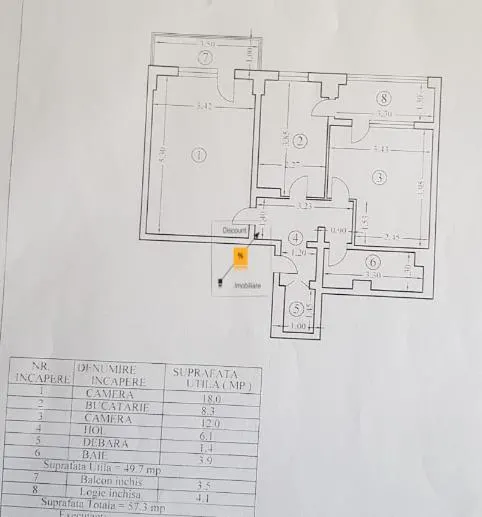 Apartament 2 camere zona Republicii-Caraiman - foto 1