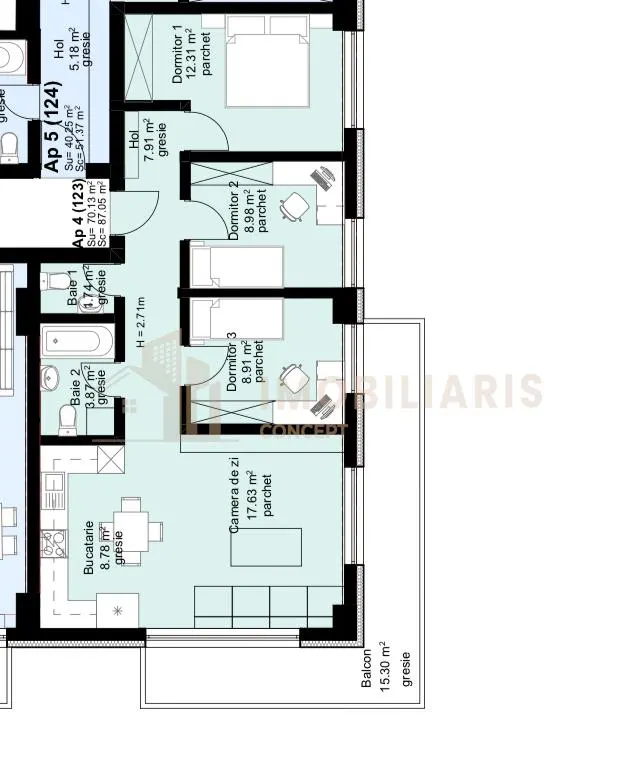 Apartamente 1, 2, 3, 4, 6 camere zona Centrala, Unirii - foto 11