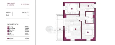 Apartament primitor 2 camere â€“ 55.76 mp de confort COMISION 0% - foto 2