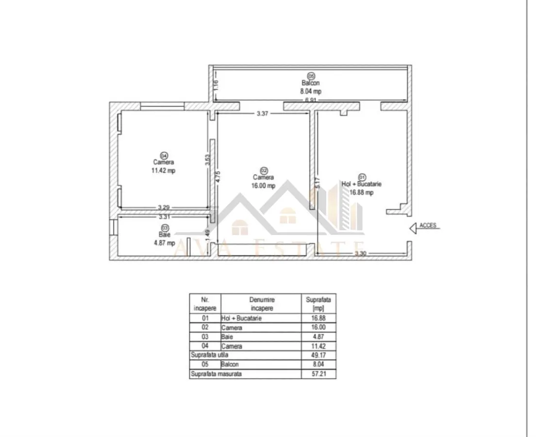 Apartament 2 camere, 57 mp - Zona Circumvalatiunii - foto 12