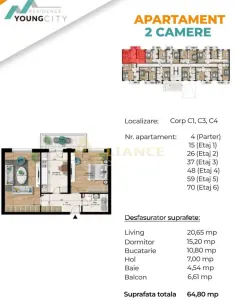 Young Residence 2 cam 64 mp la 10 min metrou - foto 14
