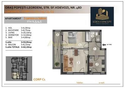 NOU Apartament 2 camere Popesti Leordeni - foto 8