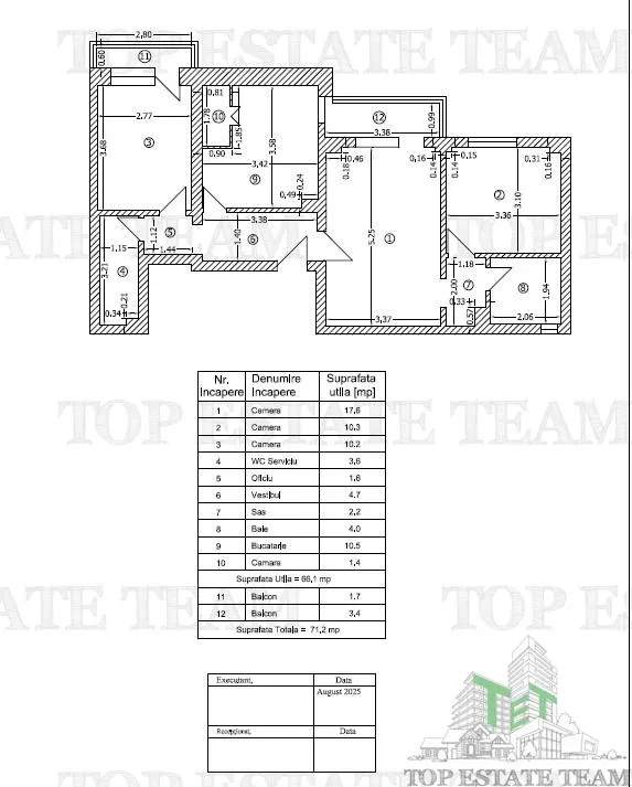 Vanzare apartament 3 camere Turda, mobilat si utilat, vedere spate - foto 11