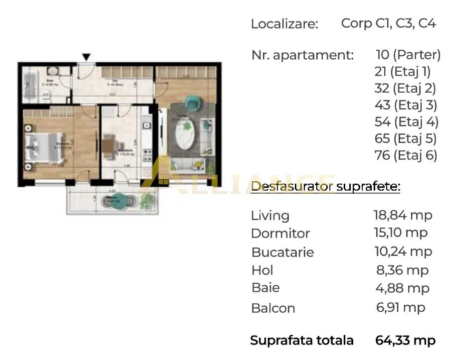 Apartament 2 camere decomandat [ Pasarela Berceni M2] - foto 6