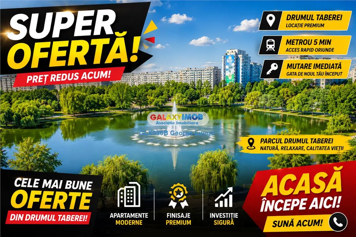 Apartament 2 camere Drumul Taberei zona  Azzurro - foto 1