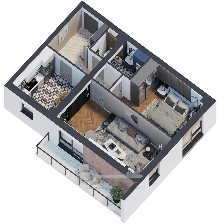 Apartament 2 camere â€“ 58,31 mp | Design modern & finisaje PREMIUMÂ  | COMISION 0% - foto 1