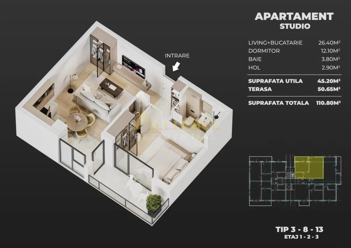 [Soseaua Leordeni] Apartament cu 2 camere - 51 MP - - foto 8